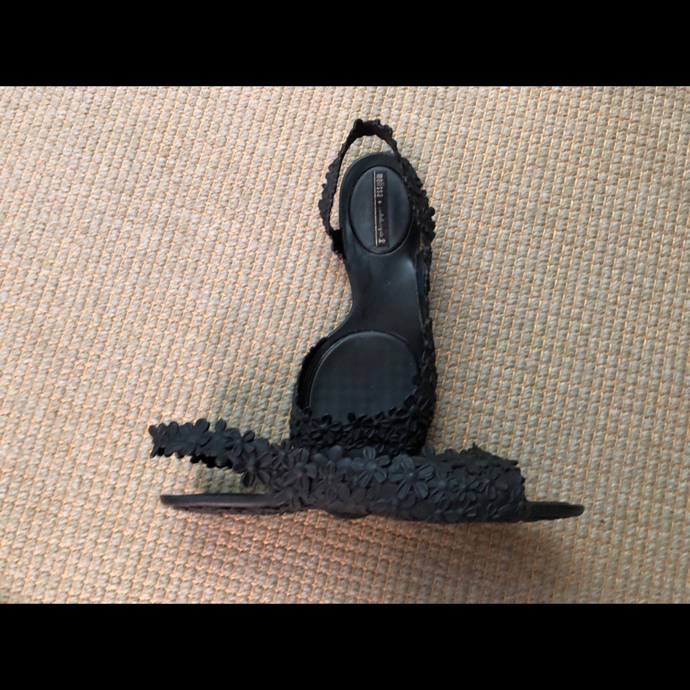 Fun flowered beach shoes. Melissa Campana